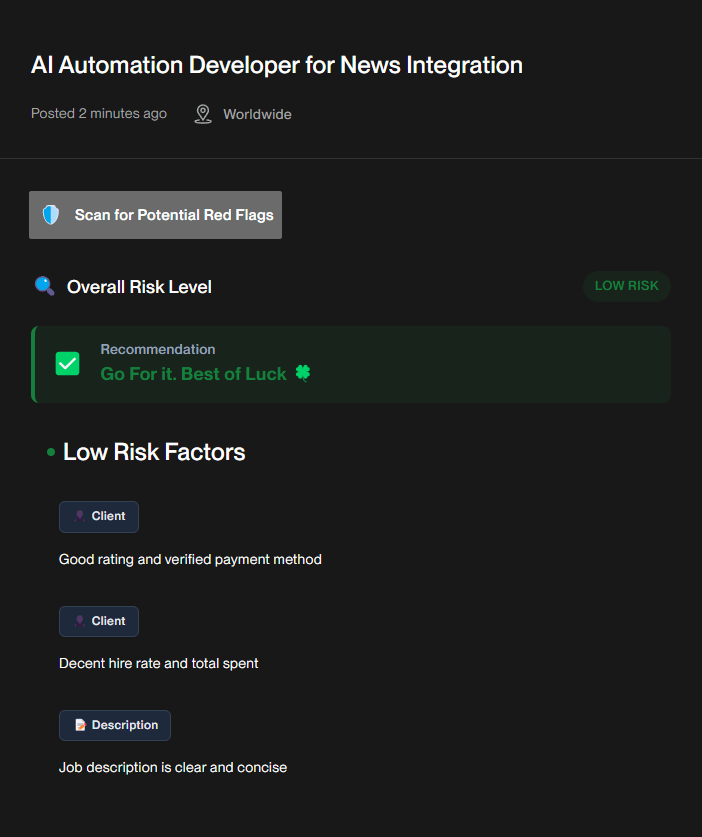 UpGuardian Extension Screenshot 1