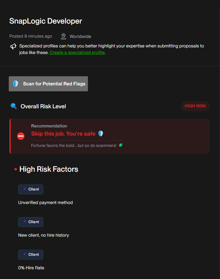 UpGuardian Extension Screenshot 2