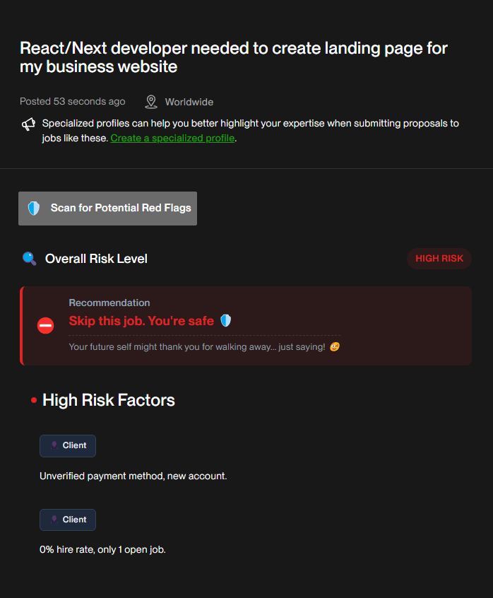 UpGuardian Extension Screenshot 4