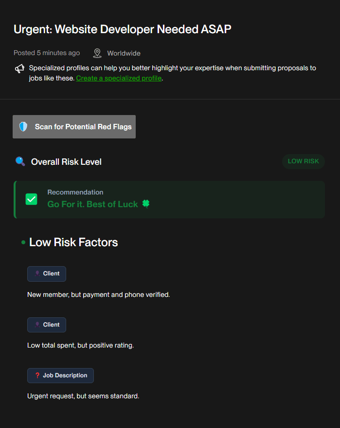 UpGuardian Extension Screenshot 5